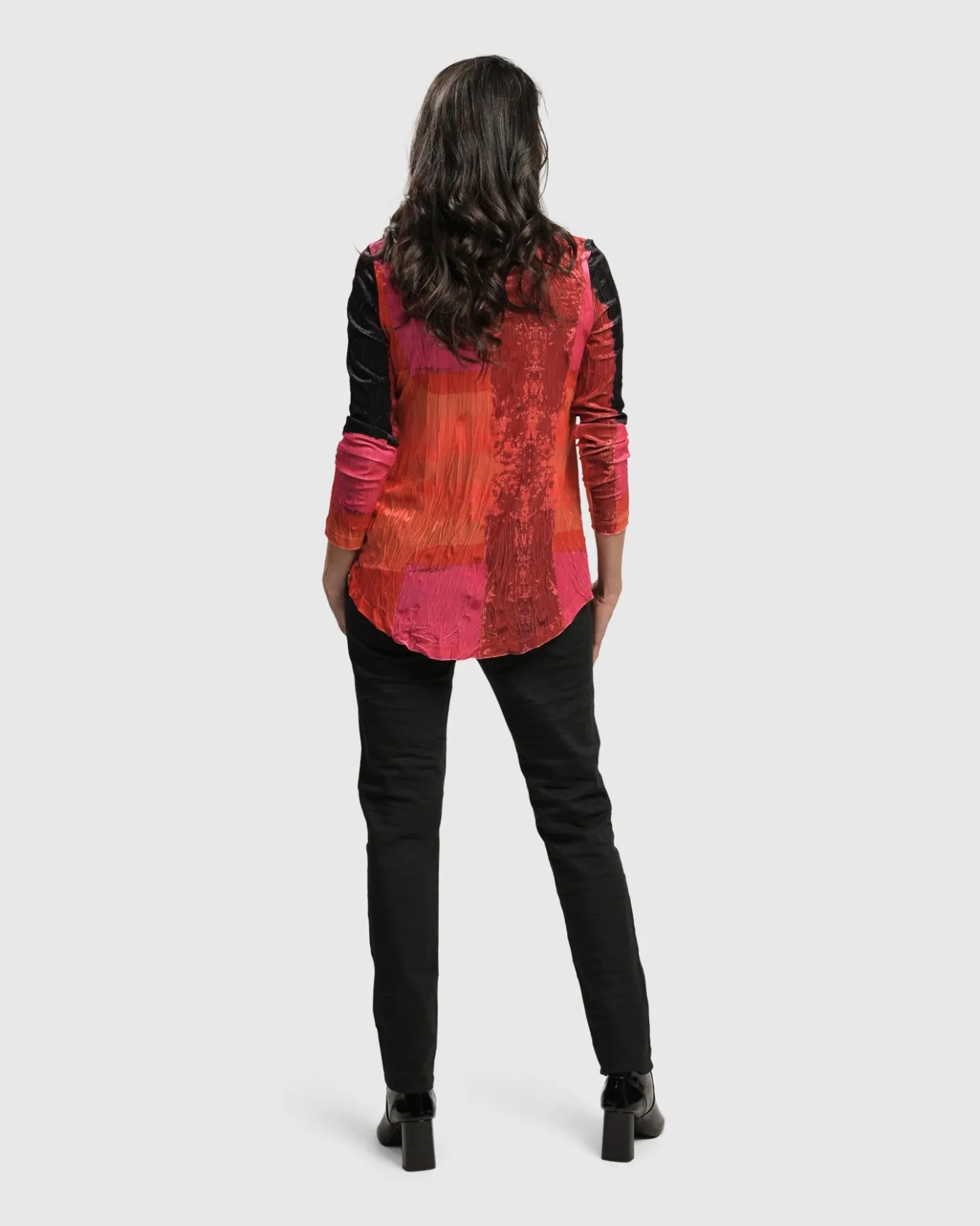 Women Alembika Plus<Sunset Strip V Neck Pullover, Magenta