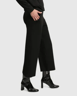 Women Alembika Plus<Superb Waffle Weave Ankle Pants, Black