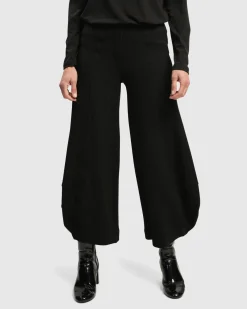 Women Alembika Pants & Skirts<Superb Waffle Weave Punto Pants, Black