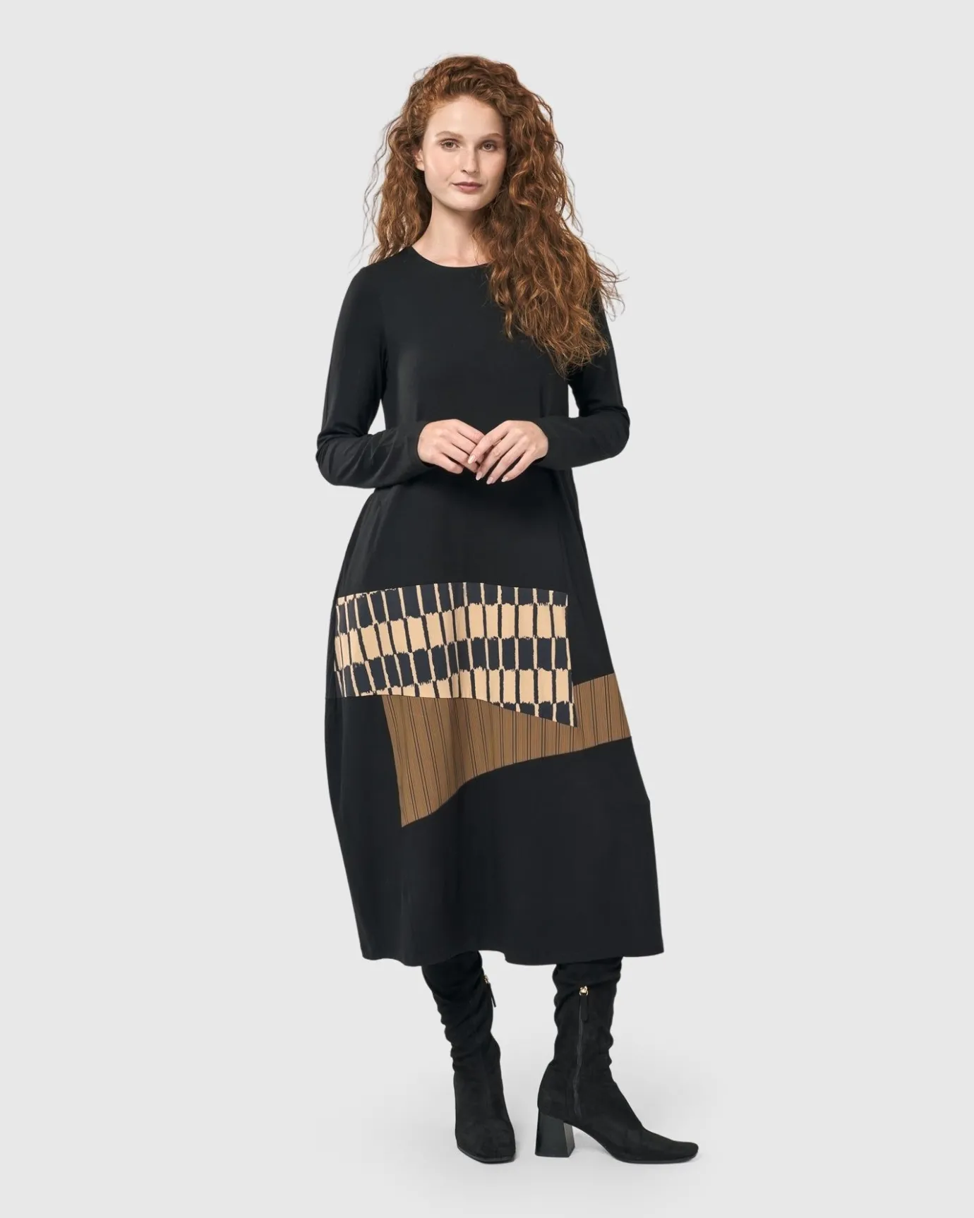 Women Alembika Plus<Sycamore Cocoon Dress, Coffee