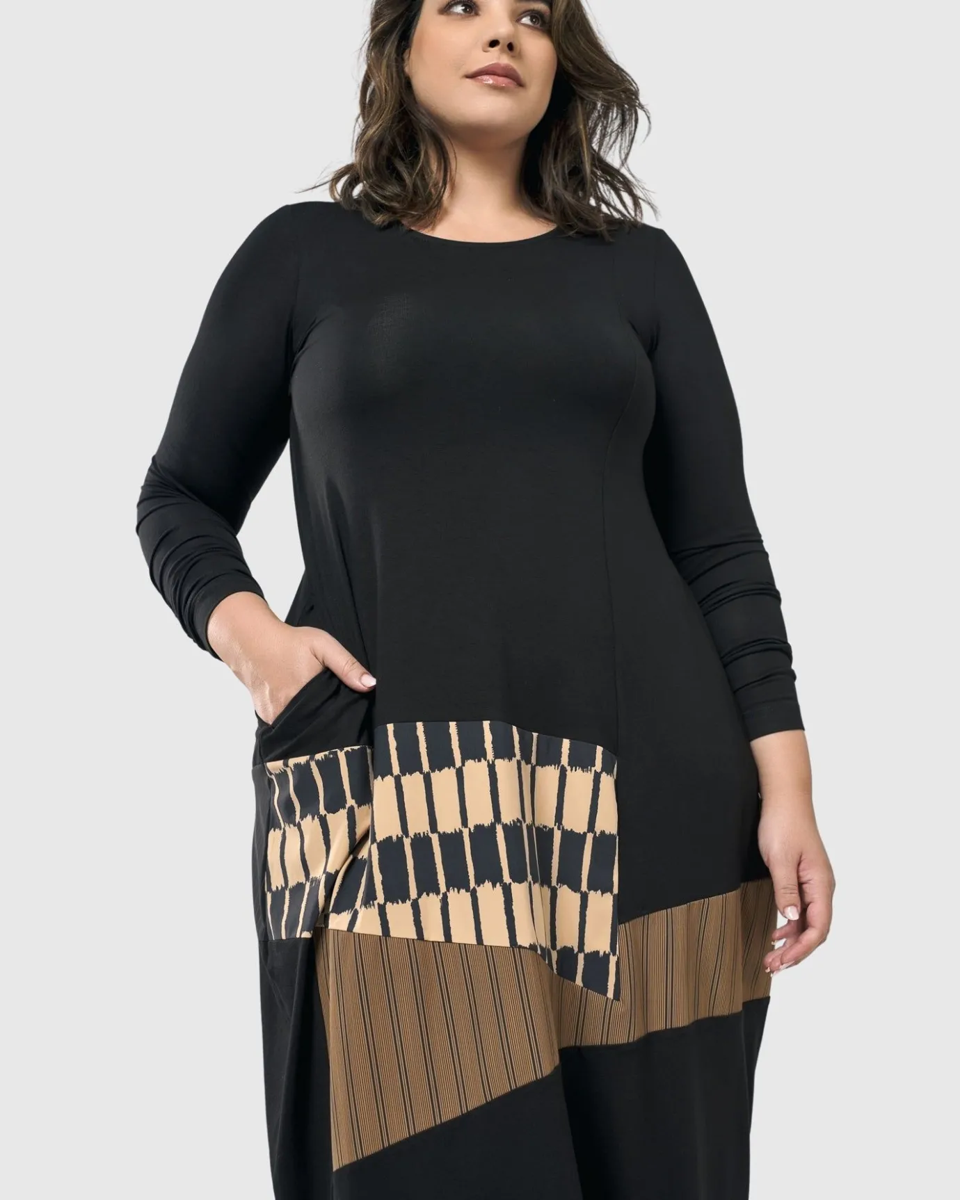 Women Alembika Plus<Sycamore Cocoon Dress, Coffee