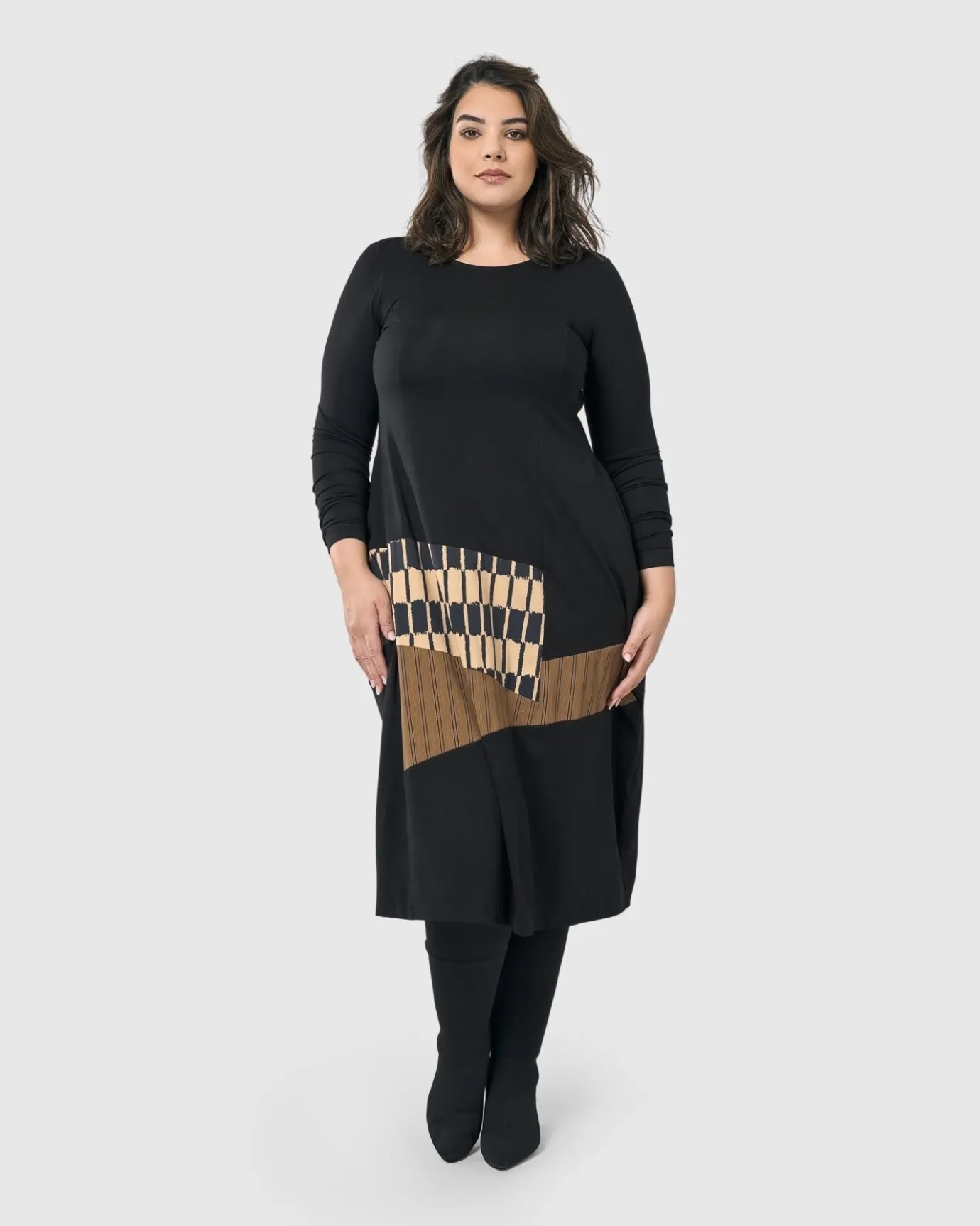 Women Alembika Plus<Sycamore Cocoon Dress, Coffee