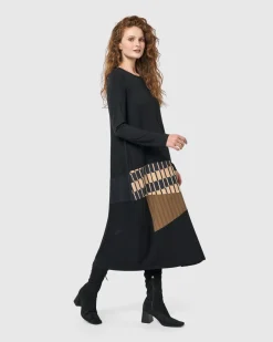 Women Alembika Dresses<Sycamore Cocoon Dress, Coffee