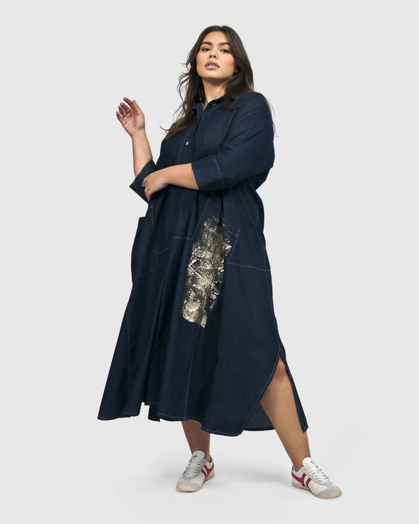 Women Alembika Dresses<Tacoma Trapeze Dress, Denim