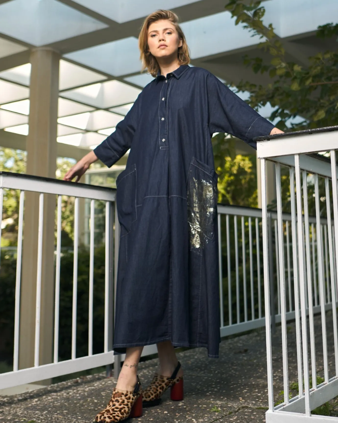 Women Alembika Dresses<Tacoma Trapeze Dress, Denim