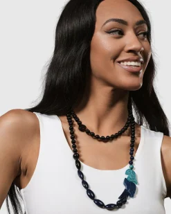 Women Alembika Jewelry<Tahiti Bird Bead Necklace, Blue