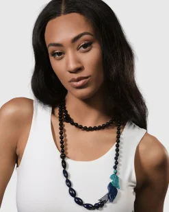 Women Alembika Jewelry<Tahiti Bird Bead Necklace, Blue