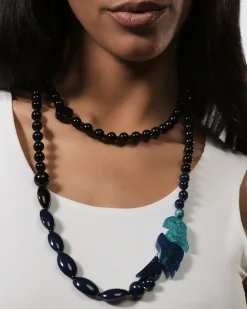 Women Alembika Jewelry<Tahiti Bird Bead Necklace, Blue