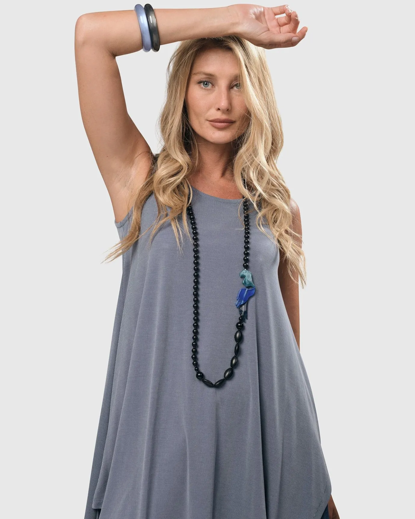 Women Alembika Jewelry<Tahiti Bird Bead Necklace, Blue