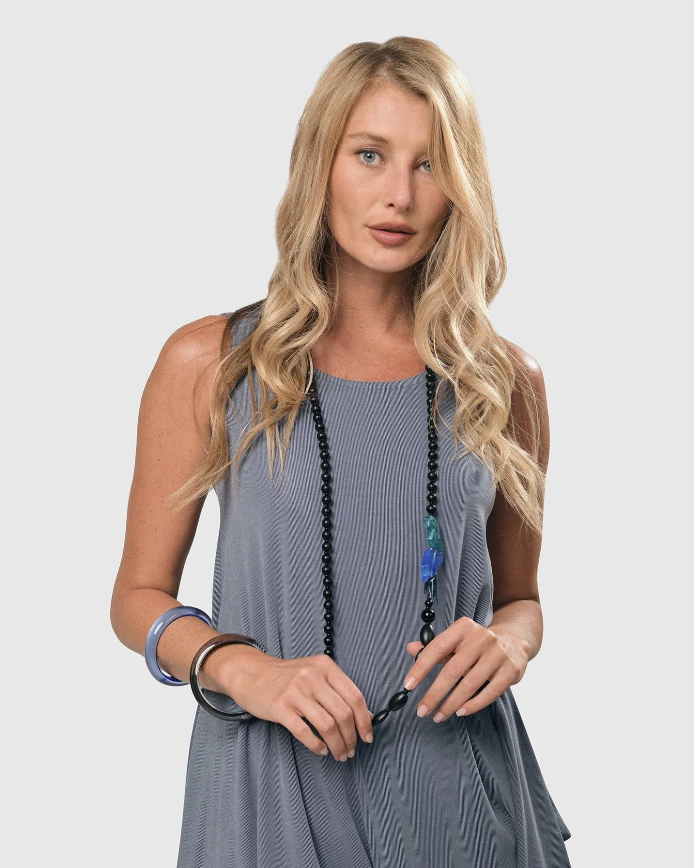 Women Alembika Jewelry<Tahiti Bird Bead Necklace, Blue