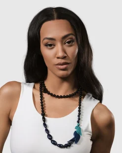 Women Alembika Accessories<Tahiti Bird Bead Necklace, Blue