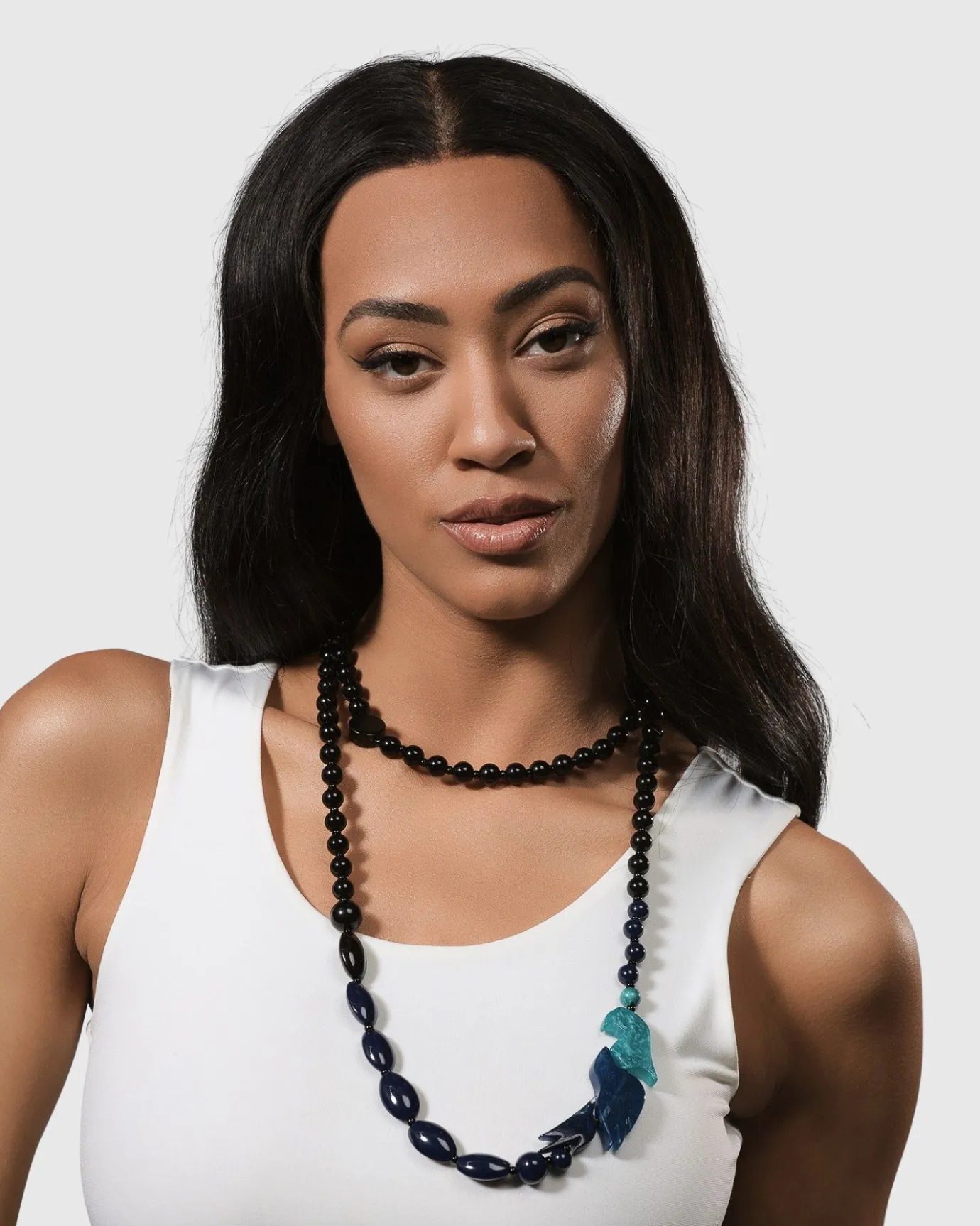 Women Alembika Accessories<Tahiti Bird Bead Necklace, Blue