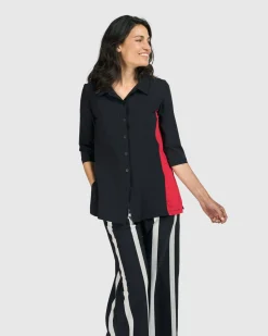 Women Alembika Jackets<Tekbika Adeline Shirt Jacket, Black