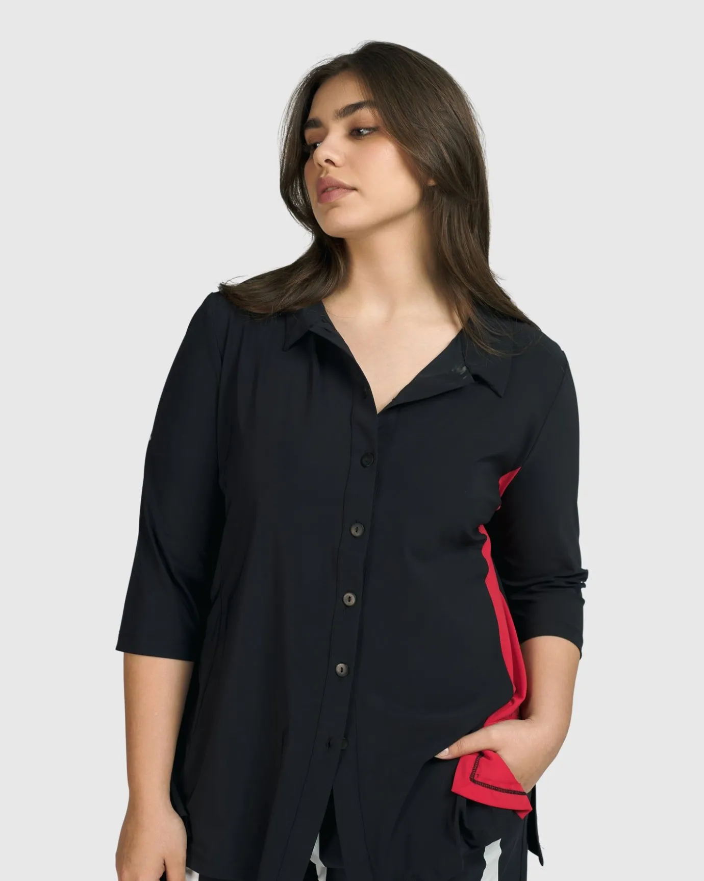 Women Alembika Jackets<Tekbika Adeline Shirt Jacket, Black