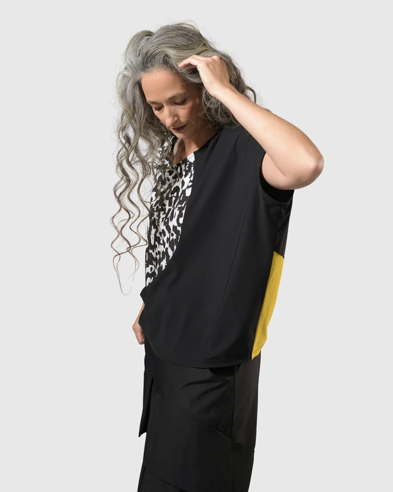Women Alembika Tops & Tunics<Tekbika Bliss Boxy Top, Yellow/Print