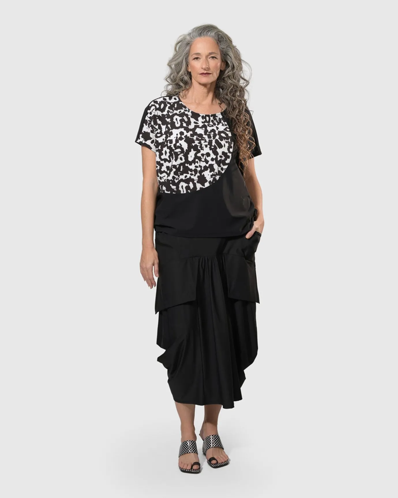 Women Alembika Plus<Tekbika Bliss Boxy Top, Yellow/Print