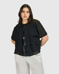 Women Alembika Plus<Tekbika Cannes Cargo Vest, Black