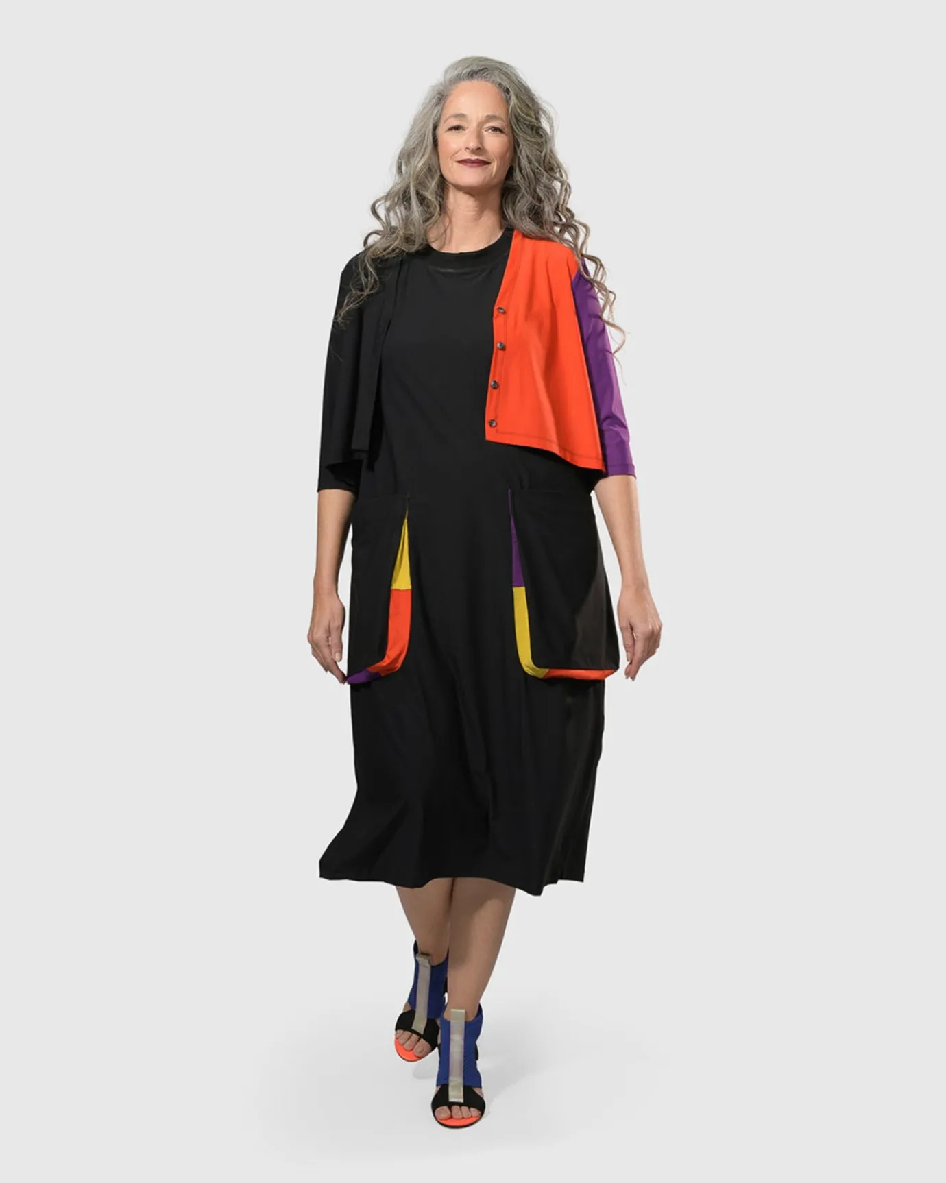 Women Alembika Plus<Tekbika Colorblock Crop Cardigan Jacket, Multi