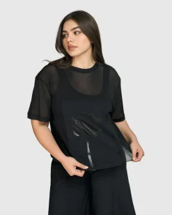 Women Alembika Plus<Tekbika Edith Mesh Tee, Flower