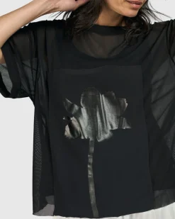 Women Alembika Plus<Tekbika Edith Mesh Tee, Flower
