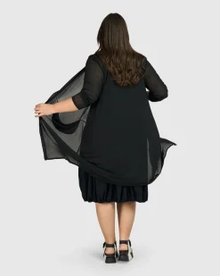 Women Alembika Plus<Tekbika Essential Draped Cocoon Jacket, Mesh