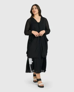 Women Alembika Plus<Tekbika Essential Draped Cocoon Jacket, Mesh