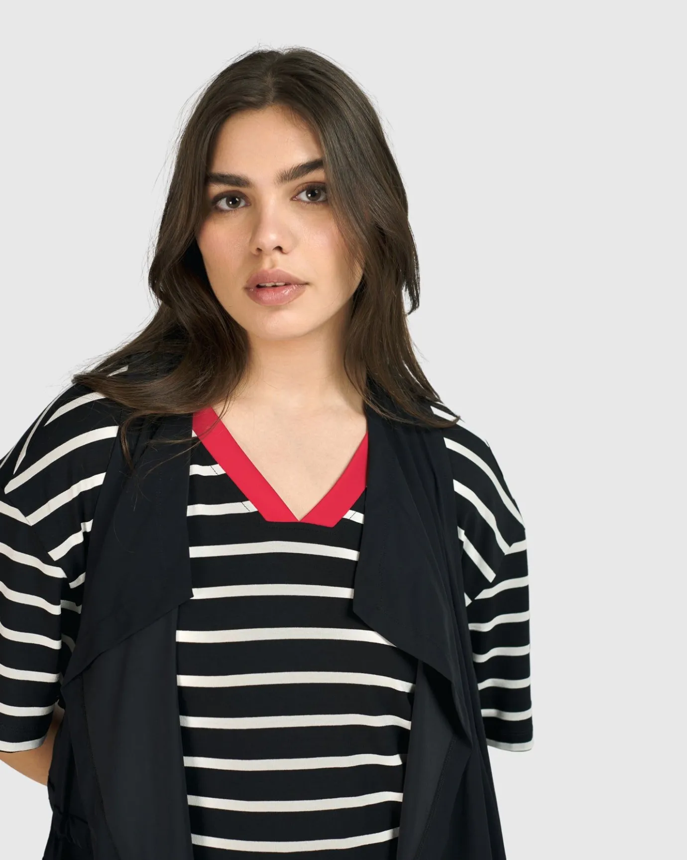 Women Alembika Plus<Tekbika Gabrielle Relaxed Vest, Black