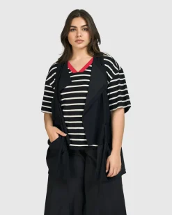 Women Alembika Plus<Tekbika Gabrielle Relaxed Vest, Black