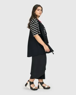 Women Alembika Jackets<Tekbika Gabrielle Relaxed Vest, Black