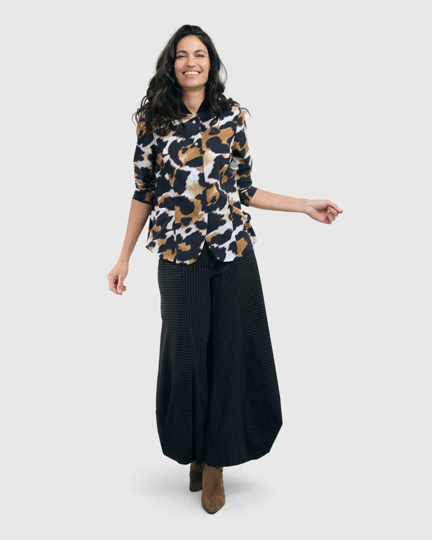 Women Alembika Pants & Skirts<Tekbika Pinstripe Punto Pants, Black