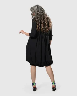 Women Alembika Dresses<Tekbika Popover Dress, Black