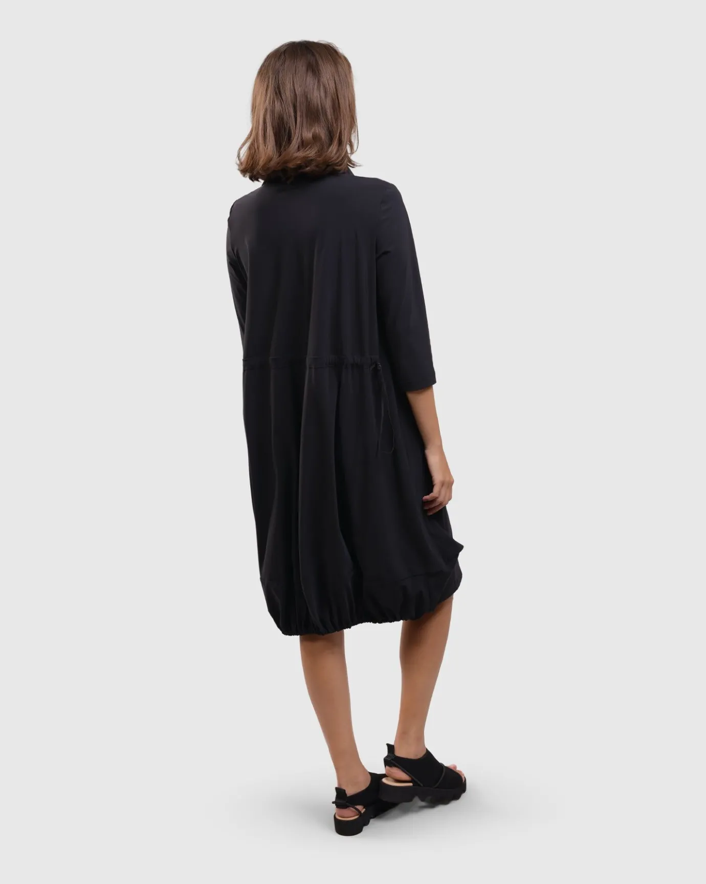 Women Alembika Dresses<Tekbika Popover Dress, Black