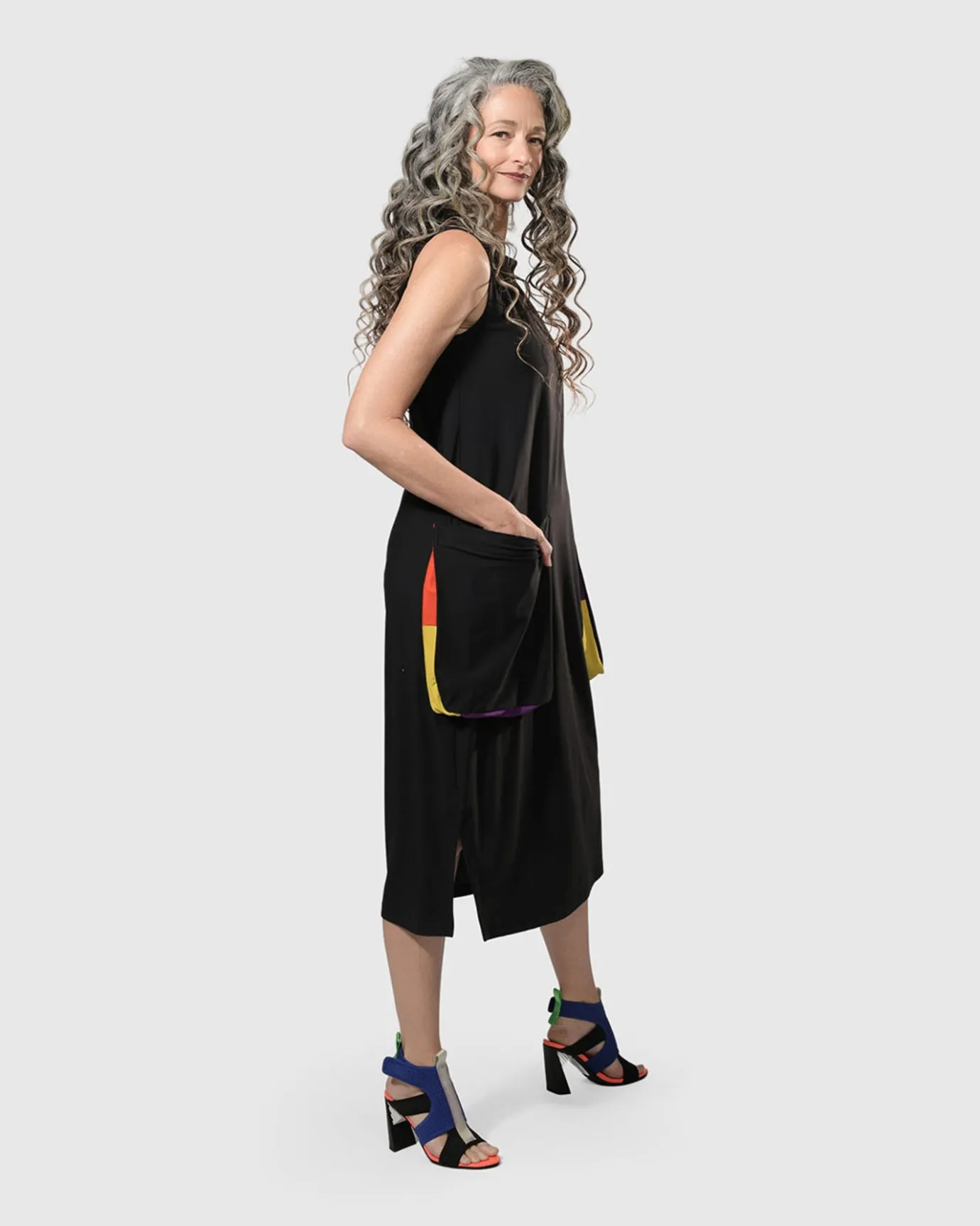 Women Alembika Plus<Tekbika Poppy Sleeveless Pocket Dress, Multi
