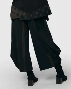 Women Alembika Plus<Tekbika Stripe Punto Pants, Black/Khaki