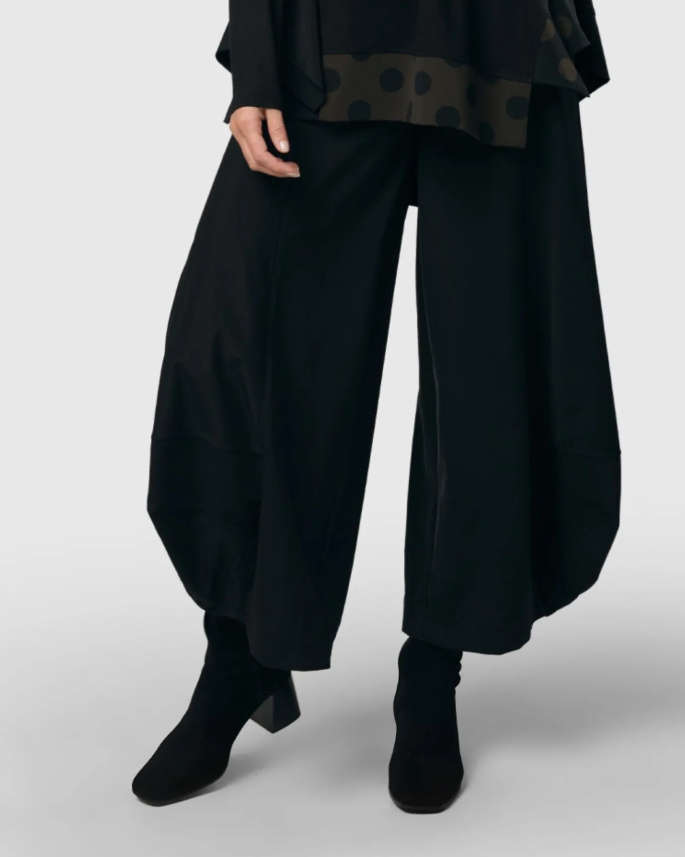 Women Alembika Plus<Tekbika Stripe Punto Pants, Black/Khaki
