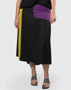 Women Alembika Plus<Tekbika Swing Maxi Skirt, Multi/Yellow