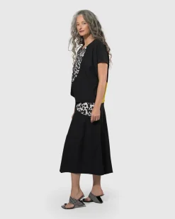 Women Alembika Plus<Tekbika Swing Maxi Skirt, Yellow/Print