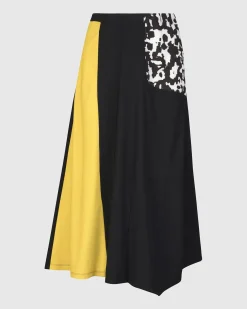 Women Alembika Plus<Tekbika Swing Maxi Skirt, Yellow/Print