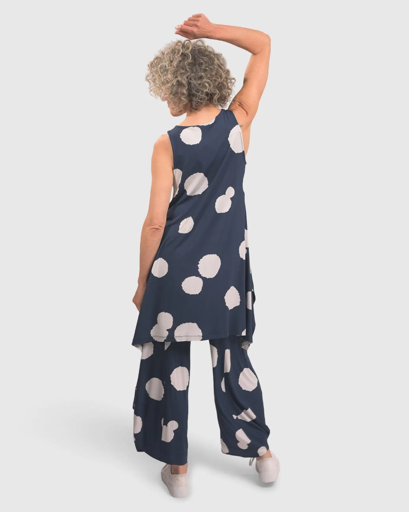 Women Alembika Plus<Trapeze Tank Tunic, Navy