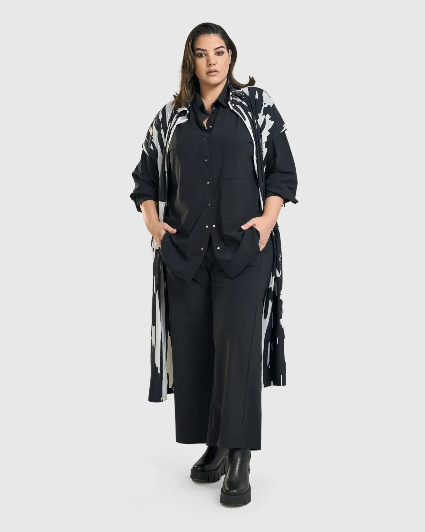 Women Alembika Pants & Skirts<Trinity Straight Leg Pants, Black