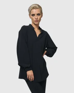 Women Alembika Tops & Tunics<Trinity V-Neck Pullover Top, Black