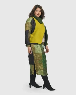 Women Alembika Plus<Two Tone Vest, Hunter