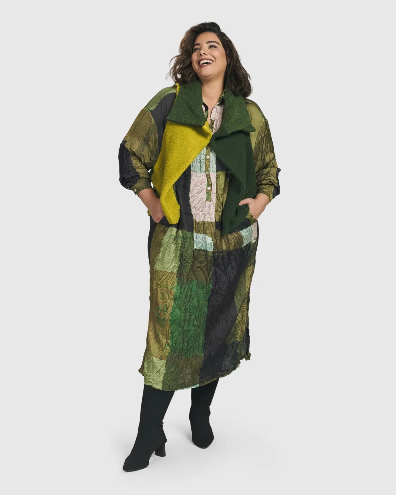 Women Alembika Plus<Two Tone Vest, Hunter