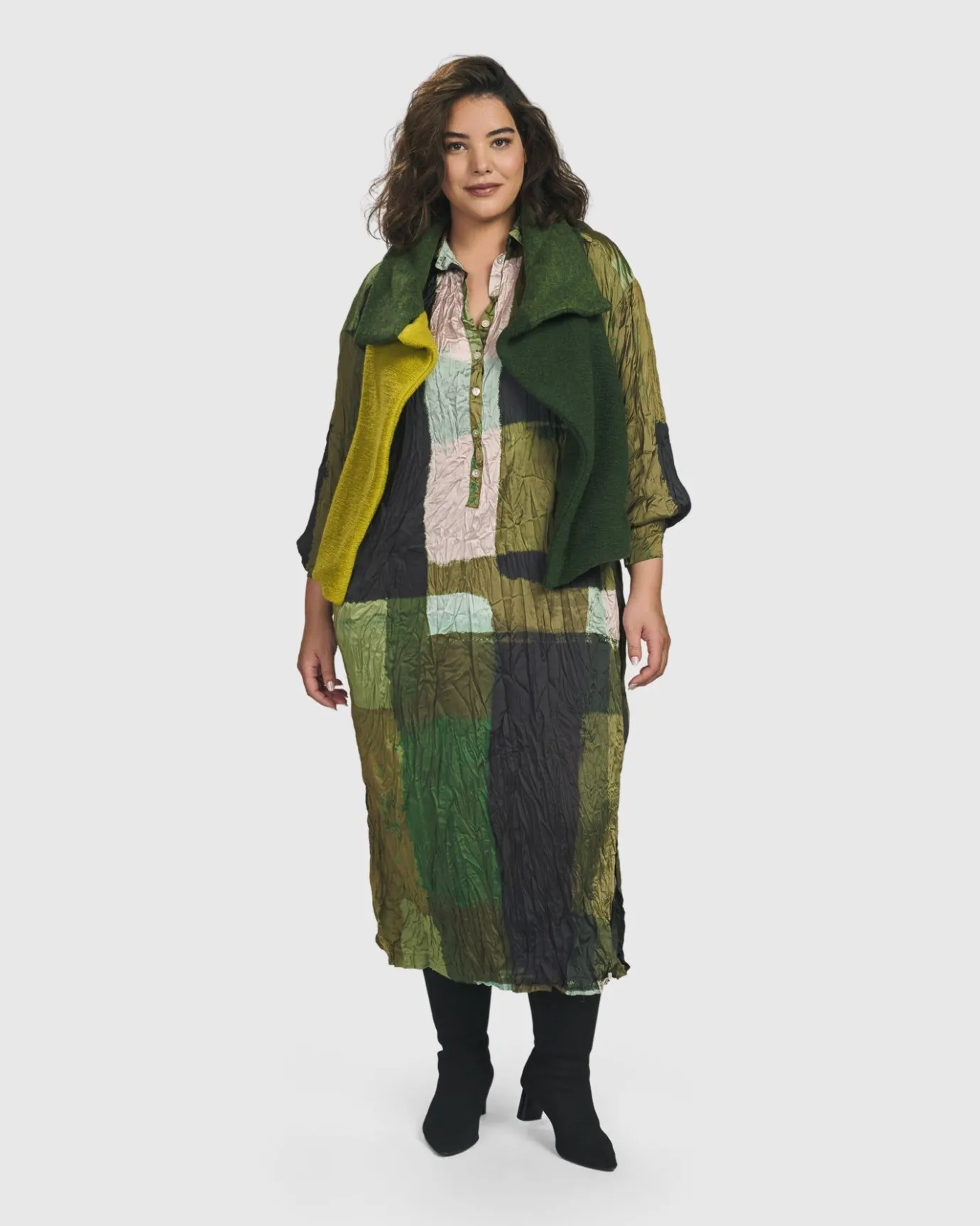 Women Alembika Plus<Two Tone Vest, Hunter