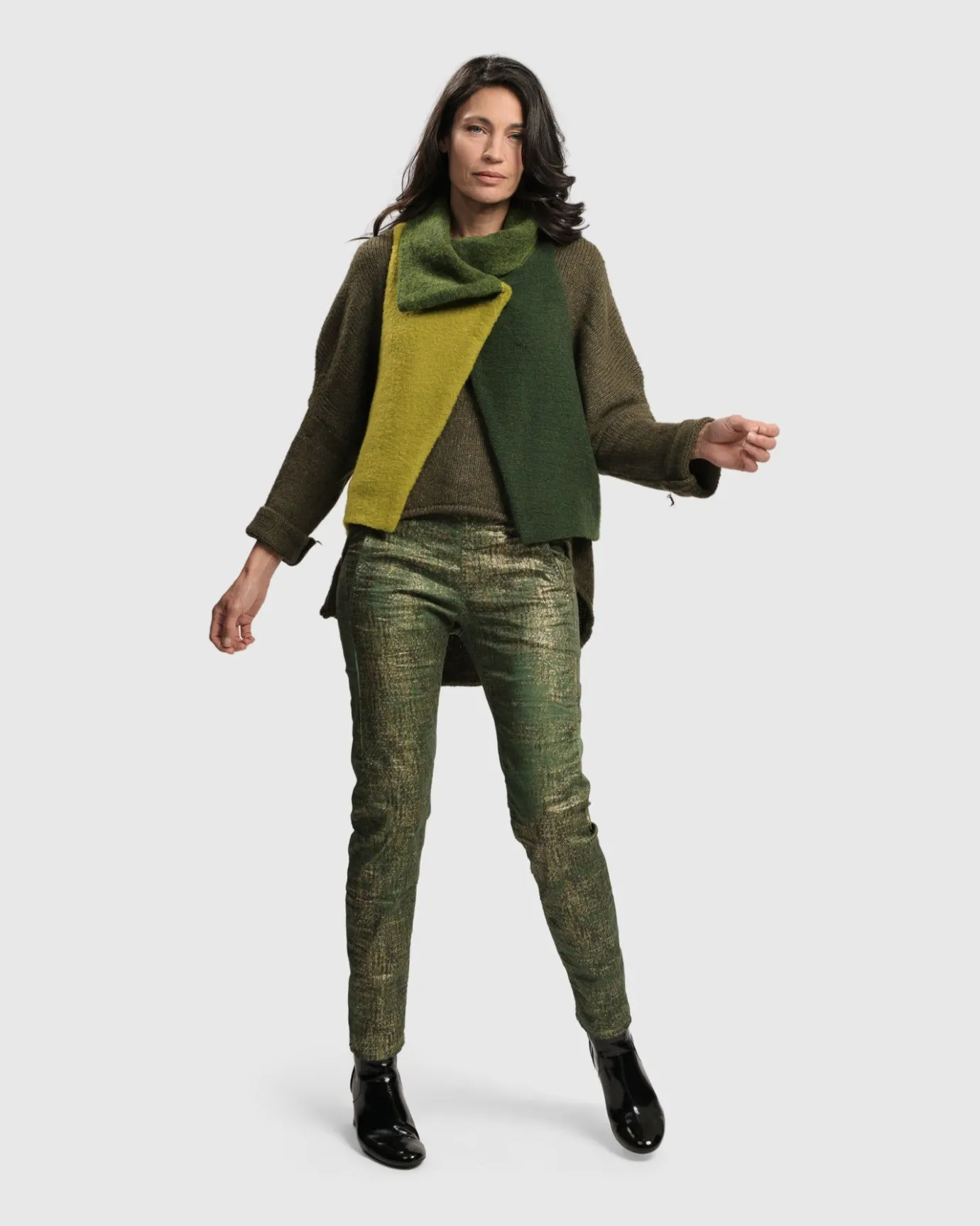 Women Alembika Plus<Two Tone Vest, Hunter