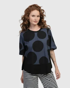 Women Alembika Plus<Urban Angelica Dots Tee, Navy
