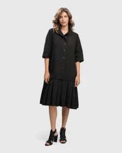 Women Alembika Plus<Urban Astor Shirt Dress, Black