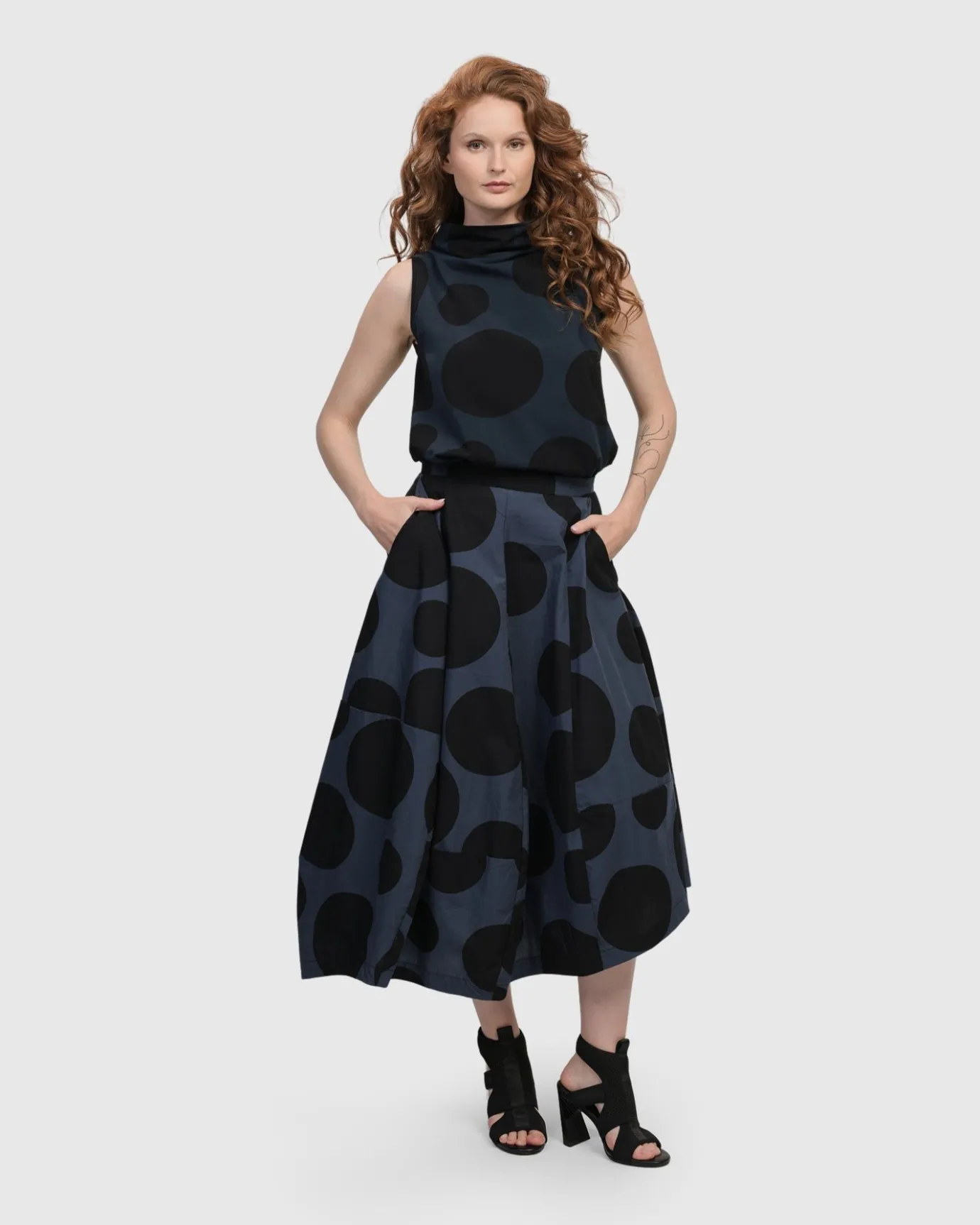 Women Alembika Plus<Urban Astrid Balloon Skirt, Navy
