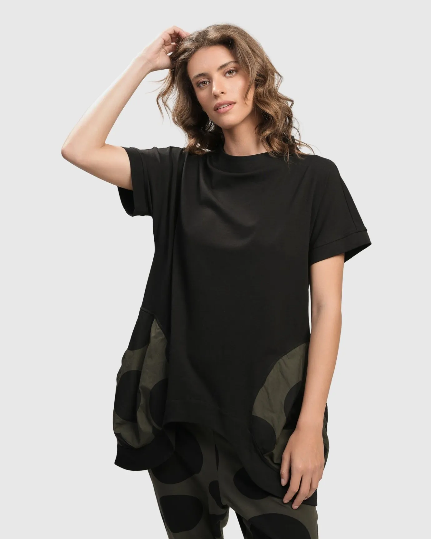 Women Alembika Plus<Urban Bells Tunic Top, Khaki