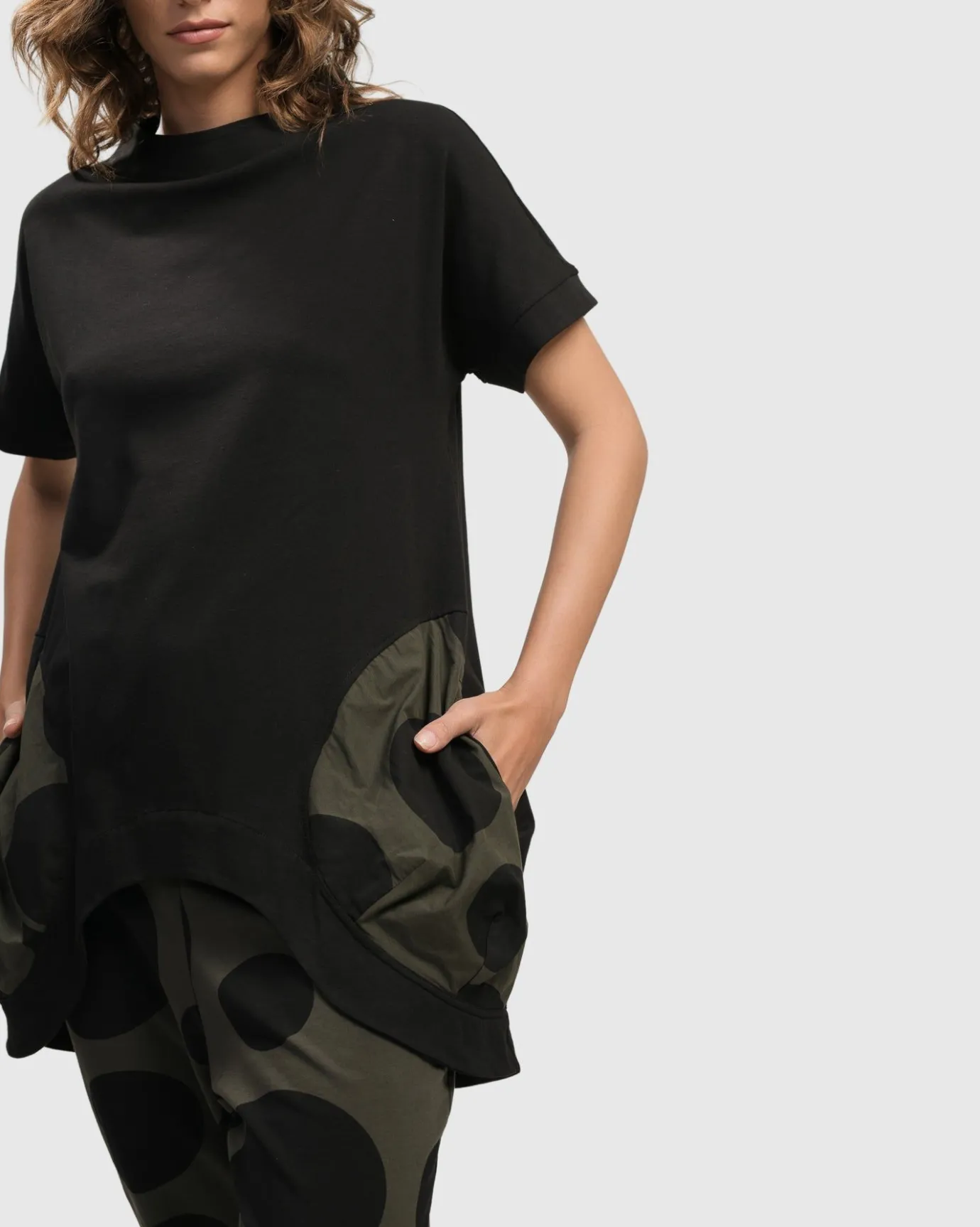 Women Alembika Plus<Urban Bells Tunic Top, Khaki